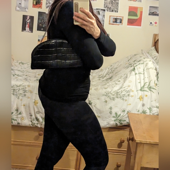 Eric Javits Croc Embossed Clutch/Shoulder Bag - Picture 8 of 8